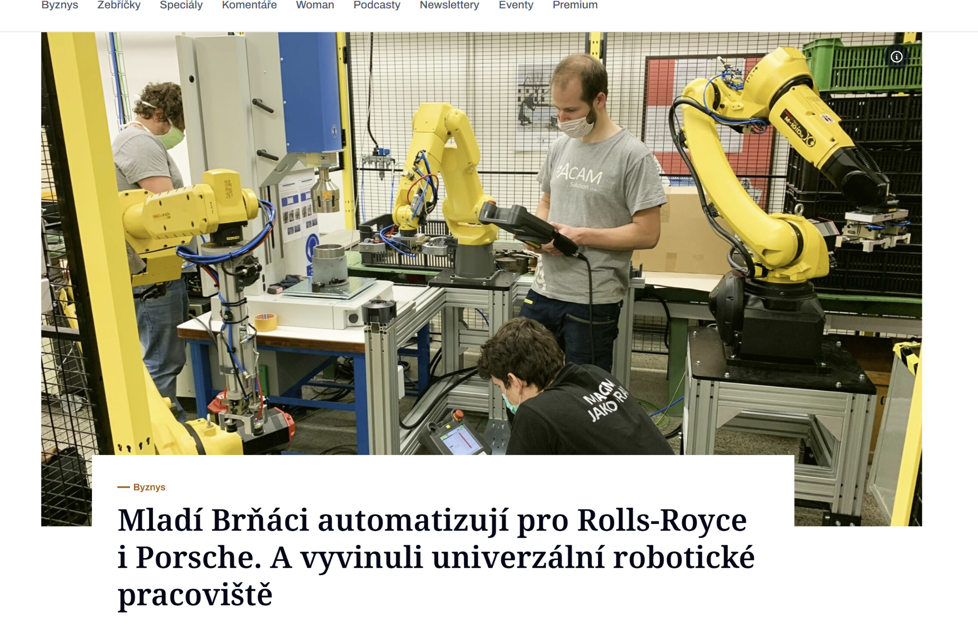 Mladí Brňáci automatizují pro Rolls-Royce i Porsche. A vyvinuli univerzální robotické pracoviště